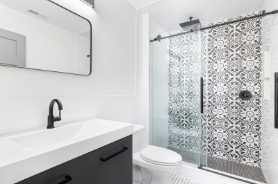 Bathroom with Custom Tile Patterns